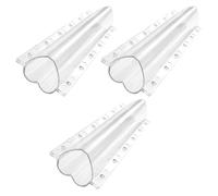 Outanaya Stampo per Formare Verdure a Forma di Cuore in Plastica Resistente 3 Pezzi per Modellatura di Cetrioli, Frutta e Ortaggi, Attrezzatura per Coltivazione in Giardino