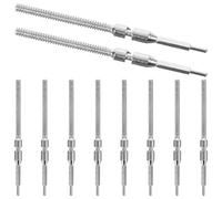 Outanaya Strumenti per Orologiai Kit 10 Pezzi Corone e Steli in Acciaio Argento per Riparazione Orologi Meccanici 8200 Uso Professionale