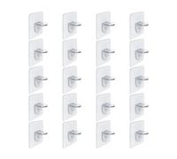 Outanaya Supporti per Mensole senza Foratura 20 Pezzi in Pvc Trasparente 7x7cm per Armadi e Mobili a Pavimento Reggipiani Solidi e Versatili