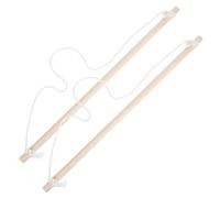 Outanaya Supporto per Asta Portabandiera in Legno 40 Cm 2 Pezzi, Palo da Giardino Sospeso per Striscioni Fino a 36 Cm, Porta Banner Esterno Gancio per Cortile e Decorazioni da Parete