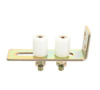 Outanaya Supporto per Rullo Guida Cancello Scorrevole con Doppi Rulli in Nylon e Acciaio, Rullo per Staffa Scorrevole Resistente senza Manutenzione, per Porte e Recinzioni Scorrevoli