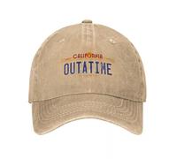 Outatime Logo Unisex Berretto da Baseball Ritorno al Futuro Il Distressed Cappelli Lavati Berretto Moda Outdoor per Tutte Le Stagioni Regalo di Viaggio Snapback