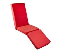 Outbag 31RELPLU-Red Relax Plus Sedia da Giardino con Poggiapiedi, Rosso