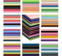 Outbit 70 scampoli di tessuto di cotone pretagliati, multicolore, 25,4 x 25,4 cm, per trapuntatura, progetti di cucito, patchwork, artigianato fai da te (colore solido)