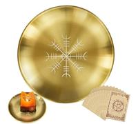 Outdooome - Portacandele in acciaio inox, 14 cm, piedistallo rotondo, ciotola rituale per tarocchi, fioriera DecoratiRailing per fioriere