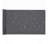 Outdoor 60 cm x 1000 cm - grigio balcone recinzione in metallo antiruggine anelli giardino frangivento foglia design include fascette e cavi di fissaggio per una facile installazione