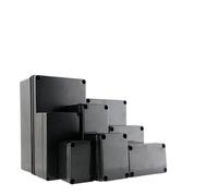 Outdoor ABS plastic power distribution box Electrical power box Industrial fire control flameproof junction box Black waterproof(150x200x100mm)