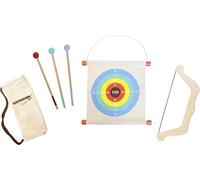 Outdoor Active Set di archi e frecce in legno con tasca, beige