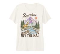 Outdoor Adventure Deer Mountain Wilderness Nature Explorer Maglietta Premium