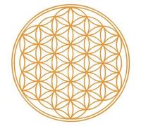 Outdoor-Aufkleber ""Blume des Lebens"" orange 9,5 cm