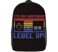Outdoor Backpack It'S My Birthday Level Up Borsa Da Viaggio Stampa 3D Zainetto Scuola Per Idea Regalo, Adulti, Studenti, 42X32X14Cm