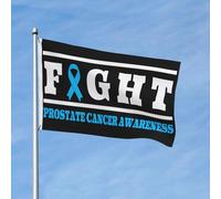 Outdoor Bandiera Stampata Fight Prostate Cancer Awareness Striscione Da Giardino Resistente Ai Raggi Uv Bandiera Da Esterno Per Giardino, Barca, Decorazione Domestica, 3X5 Ft