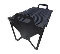 Outdoor BBQ Grill, Foldable Grill for Camping Tailgating Picnics, Portable Cooking Equipment with Adjustable Height Grate and Removable Ash Catcher for Hiking Trips 40x22x25cm