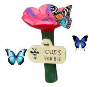 Outdoor Bee Bath, Garden Decor Resin, Pollinator Water Bowl Weather Resistant Painted Finish, Yard Backyard Patio Deck Farm Outdoor Bee Garden Hydration Pollinator Decor 4,13 x 2,76 pollici