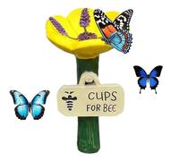 Outdoor Bee Bath, Garden Decor Resin, Pollinator Water Bowl Weather Resistant Painted Finish, Yard Backyard Patio Deck Farm Outdoor Bee Garden Hydration Pollinator Decor 4,13 x 2,76 pollici