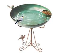 Outdoor Bird Basin, Decorative Feeder Bowl, Backyard Wildlife Bath, Durable Garden Accent, Inviting Water Spot for Hummingbirds Finches Sparrows and More in Deck Porch Area, 43x30cm