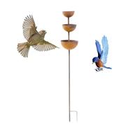 Outdoor Bird Bath | 3 Levels Weatherproof Iron Bowl | Large Bird Bath For Home Garden Backyard Courtyard Landsc aping Park Outdoor Aviary Monk Parrots