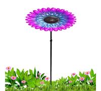 Outdoor Bird Bathing Tub, Ɓird Feeder Biřd Waterer For Garden Patio, Bird Bathing Dish Ground-Insert Metal Flowers, Slight Color Difference May Exist, 1 Set