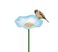 Outdoor Bird Baths - Metal Stake Yard Decor, Weather Resistant Display for Watering, Outside Bee Tool, Hummingbird Bath Piece with Rust Proof Antique Finish, Flower Bed Tool for Hydrating and Perching