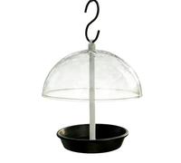 Outdoor Bird Feeder- Primary ABS Material Features, Technical 180g Lightweight Mass Weight; Professional 360 Degree Feeding Access; Transparent Protective Shelter Cover | Station for Decks Balconies