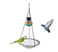 Outdoor Bird Feeder, Solar-Powered LED Bird Baths for Outdoors, Hangable Birdhouse with Waterer, Ideal for Garden, Backyard, Patio, Balcony, Finestra, Railing, Tree-Mounted