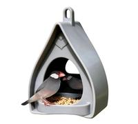 Outdoor Bird Feeder, Windproof Food Station, Rainproof Seed Dispenser Sturdy Hanging Garden Feeder, Backyard Patio Balcony Bird Feeding Decor for Grandpa Wild Watching 6.69x4.92x4.13in