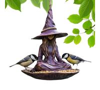 Outdoor Bird Feeding Station - Hanging Seed Dispenser, Weather Resistant Aviary for Garden Space, Backyard Feeder with All Season Design, Patio Decor, Balcony Perch for Tree Branches and Roof Eaves