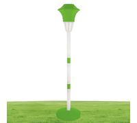 Outdoor Bubble Machine With Lights And Music - Rechargeable 10 Hole Standing Bubble Blower Adjustable Height B́ubble Maker With Detachable Base Floor Standing Or Ground Stake Design For Garden Patio