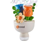 Outdoor Bubbles Machine, Bouquet Electric Bubble Machine, Battery Operated Outside Toys Play Set, Easy to Use, 5.31x5.31x9.06 Inches, Backyard Games for Outdoors Yard