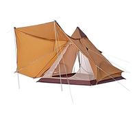 Outdoor Camping Canvas Bell Tent Double Layers Indian Beach Tent for Casual Picnic And Hunting Mongolian Yurt Style Shelter for Hiking Adventure Learned extensively