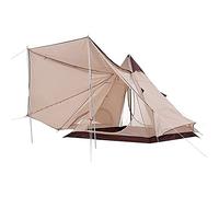 Outdoor Camping Canvas Bell Tent Double Layers Indian Beach Tent for Casual Picnic And Hunting Mongolian Yurt Style Shelter for Hiking Adventure Learned extensively