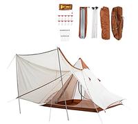 Outdoor Camping Canvas Bell Tent Double Layers Indian Beach Tent for Casual Picnic And Hunting Mongolian Yurt Style Shelter for Hiking Adventure Learned extensively