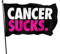 Outdoor Cancer Sucks Garden Flag, Family Party Flag 3 X 5 ft Decorazioni per la casa all'aperto