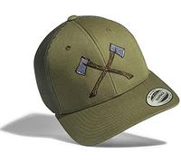 Outdoor cap: Ascia - Taglialegna Boscaiolo Cacciatore - Flexfit Classic Snapback Basecap con Ricamo Berretto Cappello Regalo Uomini Donne Camping Abbattitore Guardaboschi (One Size)