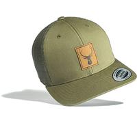 Outdoor cap: Cervo (con Toppa in Pelle) Flexfit Classic Snapback Basecap Berretto Cappello Regalo Uomini Sport Arrampicare Montare Boulder Alpinismo Trekking Montagna (Trucker cap Verde)