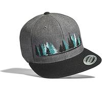 Outdoor cap: Woodlands - Flexfit Classic Snapback Basecap con Ricamo Berretto Cappello Regalo Uomini Donne - Sport Arrampicare Montare Boulder Alpinismo Trekking Montagna (Grigio)