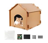 Outdoor Cat House - Insulated, Weatherproof, Waterproof Foldable Shelter | Stray Cat Warm Enclosure for Community Cats, Balcony, Patio, Garden, Yard, Lawn, Roadside, Garage, Outdoor Pet Housing,