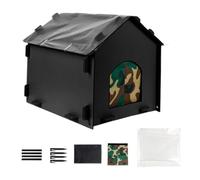 Outdoor Cat House - Waterproof Stray Pet Shelter Foldable | Sunproof Cold-Proof Winter Weatherproof PP Material | Portable Pet House - Yard Balcony Garage Park