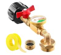 Outdoor Cooking Essential Brass Propano Refill Elbow Adapter con manometro