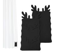 Outdoor Curtains Weights, Heavy Duty Waterproof Curtain Magnets, Weather Ready Decoration for Pergola, Canopy, Patio, Balcony, Wall, Bedroom, Day, Night Use, Summer Christmas Setup, Black and White