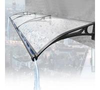 Outdoor Curved Policarbonate Awning Canopy - Patio & Door Rain Cover for Weather Protection - Windows Shield for Entryway & Porch - Resistente ai raggi UV