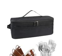 Outdoor Cutlery Tote Case - Gastronomy Scabbard, Heavy-Duty Kit Satchel, Modular Provisioning Caddy, Foldable Kitchenware Pouch | Durable Waxed Canvas Organizer For Spoons, Knives, Forks