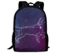 Outdoor Daypack Constellation Dog Backpack Stampa 3D Zaino Per La Scuola Per Studenti, Trekking, Adulti, 42X32X14Cm
