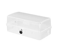 Outdoor Electrical Box - ABS Waterproof Lockable Extension Cord Cover | 6 Outlet Holes Large Capacity Socket Protector Case | Weatherproof Cable Management Box For Outdoor Indoor Garden