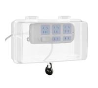 Outdoor Electrical Box - Extension Cord | Grande presa esterna | Impermeabile Cable Storage with Lock Protects Plugs from Rain for Safe Indoor or Out.by Use at Home Garden or Construction Sites