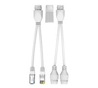 Outdoor Ethernet Splitter, Sturdy Waterproof LAN Splitter | Stable Connection PoE Extender for Network Cameras, PoE Switches, and Routers | Smooth Video Streaming and Data Transmission