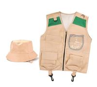 Outdoor Explorer Kit-Set di gilet e cappelli da carico mimetici, Avventure nel cortile, lavabili, da caccia, da escursionismo