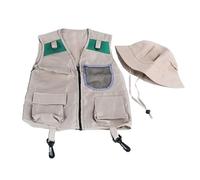 Outdoor Explorer Kit-Set di gilet e cappelli da carico mimetici, Avventure nel cortile, lavabili, da caccia, da escursionismo