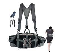 Outdoor Fanny Pack, Waterproof Hiking Waist Bag, Waist Pack with Bottle Holder, Adjustable Strap Waist Pack 28.5x13x15cm/11.22x5.12x5.91 Inches for Hiking, Running, Jogging, Fishing, Hunting