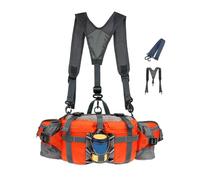 Outdoor Fanny Pack, Waterproof Hiking Waist Bag, Waist Pack with Bottle Holder, Adjustable Strap Waist Pack 28.5x13x15cm/11.22x5.12x5.91 Inches for Hiking, Running, Jogging, Fishing, Hunting